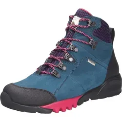 Waldläufer Gummi 2XWALLI Sport-NET Wanderschuhe blau Gr. 37,5 - Damen Wanderschuhe aus Echtleder, ideal für komfortable Outdoor-Aktivitäten und lange Wanderungen.