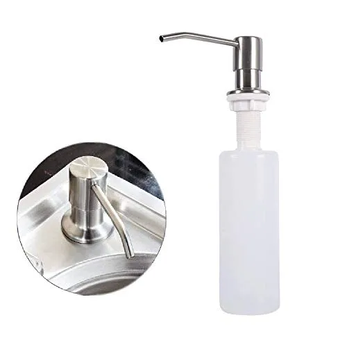 Spüle Seifenspender, Edelstahl Spüle Seifenspender, 250ml Silber Edelstahl Spüle Seifenspender für Spüle Zubehör, Küchenzubehör