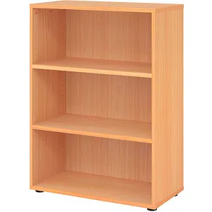 HAMMERBACHER Aktenregal 938RE Buche 80x40 cm - Büromöbel mit 2 stabilen Fachböden, ideal für die ordentliche Ablage von Ordnern. FSC®-zertifiziert, langlebig und pflegeleicht dank Melaminharzbeschichtung.