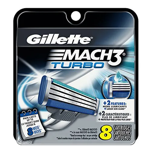 Gillette Mach3 Rasierer (8 x) - Nassrasierer für eine gründliche und komfortable Rasur, ausgestattet mit langlebigen Klingen für eine sanfte Hautpflege.