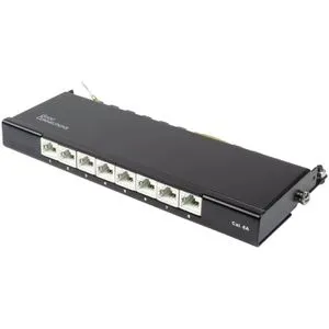Good-Connections Patchpanel GC-N0118, Cat 6A, 0,5HE, schwarz - Sonstige Netzwerkartikel mit 8 Ports, unterstützt bis 10 GBit/s, ideal für einfache Installation dank LSA-Leisten und Farbmarkierung.