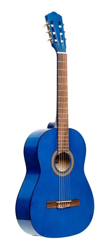 3/4 klassische Gitarre mit Lindendecke, blau