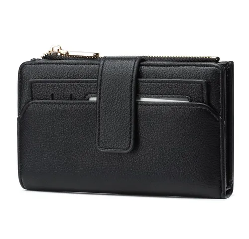 Frentree Geldbörse Damen Portemonnaie RFID Schutz Kartenetui groß, mit Reißverschluss, viel Platz, herausnehmbares Etui & Geschenkbox