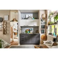 pino Küchenzeile 160 cm Grafit Anschlag rechts