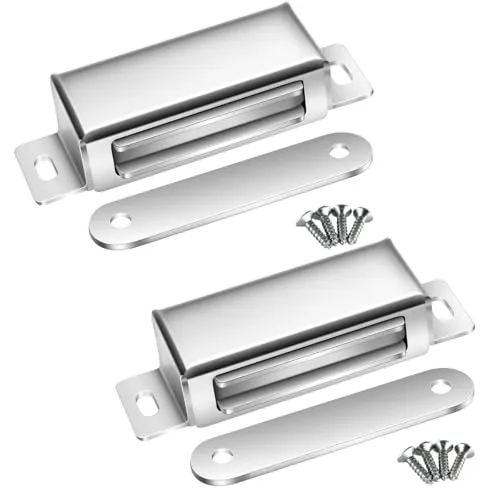 Selyse Magnetschnäpper Türmagnete für Schranktüren, Starke 30kg Magnetverschlüsse Edelstahl Schubladen Magnet Türschließer, Magnet für Möbel und Balkontüren (2 Stück)