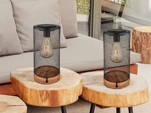 Industrial Solarleuchten für Garten und Balkon – 2er SET