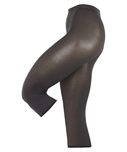 ESPRIT Damen Leggings Cotton Capri W Le Baumwolle einfarbig 1 Stück, Grau Stone Grey 3988, 38-40