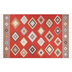 Teppich LORUT Bunt 200 x 300 cm Baumwolle Kelim