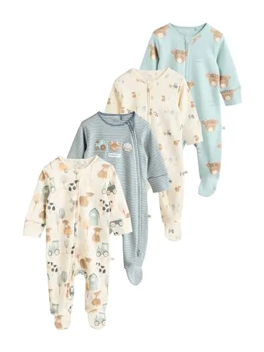NEXT Baby Jungen 4er-Pack Schlafanzüge Hamish Minerals 50