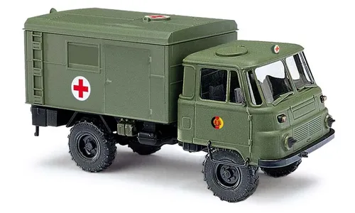 Busch 50248 Robur LO 2002 A Koffer, NVA - Maßstab 1:87, detailgetreues Modell eines historischen Nutzfahrzeugs für Sammler und Modellbau-Enthusiasten.