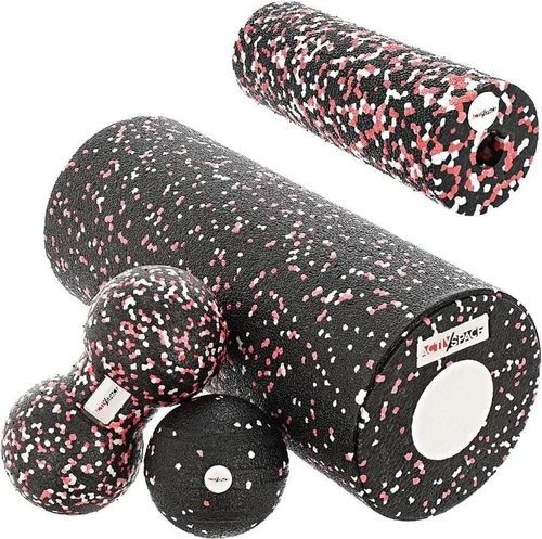 5-in-1 CrossFit-Massageset, EPP-Rollball – rot