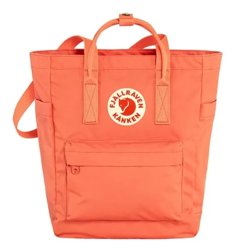 Fjallraven Unisex Kånken Totepack Sports Backpack – Korall (Orange) - Damen-Rucksackhandtaschen, vielseitig tragbar als Rucksack oder Umhängetasche, mit praktischem Reißverschluss-Hauptfach für einfachen Zugriff.
