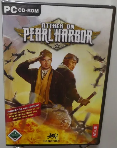 Attack On Pearl Harbor - PC Spiel Software CD-ROM - Action & Abenteuer Spiel aus 2007, versiegelt und ideal für Fans von Kriegsgeschichten und Luftschlachten, USK ab 12 Jahren.