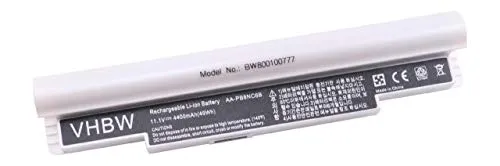 vhbw Akku kompatibel mit Samsung N110, N120, N130, N140, N510, NC10, NC20, ND10, ND20 Notebook (4400 mAh, 11,1 V, Li-Ion) weiß