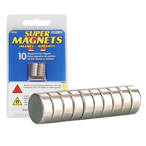 Produktbild Neodym Magnet Rund im Set Ø 8 x 3 mm Neodymium Magnete Supermagnete 10 Stück
