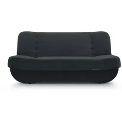 Möblo Schlafsofa Pafos, Anthrazit - Sofas & Couches: Mit Click-Clack Mechanismus verwandelt sich das Sofa schnell in ein komfortables Bett (Schlaffläche 190x120 cm) und bietet optimalen Sitz- und Schlafkomfort.