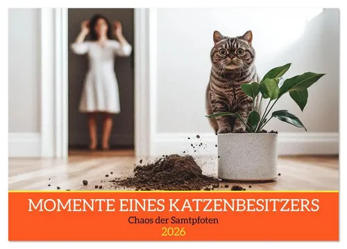 Mb Fotografie Katzenkalender 2025 - Lustiger Katzenkalender für Katzenbesitzer mit 14 Seiten voller süßer Momente und verspielter Chaos-Szenen. Ideal für jeden Katzenliebhaber!