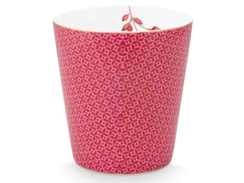 PiP Studio Becher Royal Tiles dark pink Becher ohne Henkel 0,23 l, Porzellan, Mug Small without Ear Royal Tiles Dark Pink 230ml