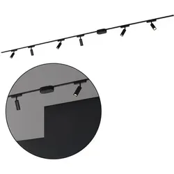 BRILONER Schienensystem Luxtrail Komplettset mit 6x LED Spots - Leuchtbänder-Schienen: Flexibles 3m Schienensystem mit schwenkbaren LED Spots für individuelle Lichtgestaltung und gleichmäßige Ausleuchtung.