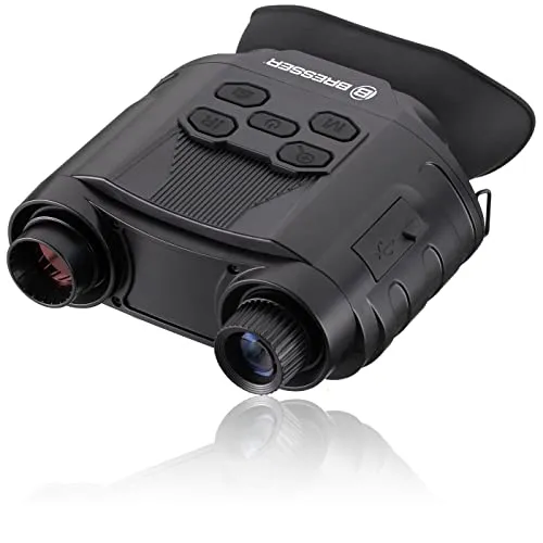 Bresser digitales Nachtsichtgerät 8X mit Foto-/Videoaufnahme - Erleben Sie nächtliche Abenteuer mit 8-facher Vergrößerung und 120 m Nachtreichweite. Ideal für die Beobachtung von Wildtieren, inklusive Stativgewinde und energiesparendem Modus für lange Einsätze.