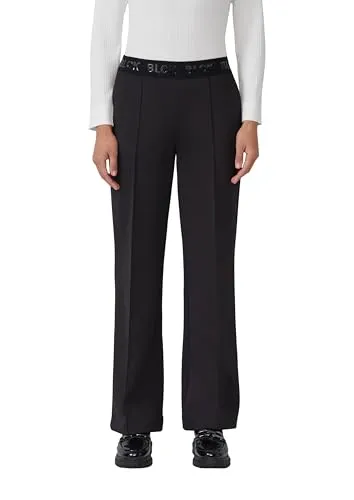 s.Oliver BLACK LABEL Bequeme Jeans - Wide-Leg Jeans mit hohem Bund, eleganter Schnitt und Logo-Gummi für optimalen Tragekomfort – perfekt für Business und Freizeit.