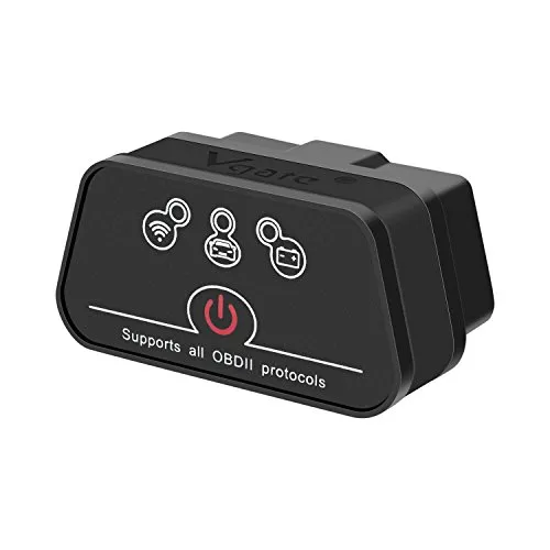 Vgate OBD2, WiFi, OBD2 Scanner, Schnittstellen-Adapter, Motorkontrollleuchten-Diagnose-Werkzeug für iOS i-Phone, iPad und Android, automatisches Standby, Schwarz