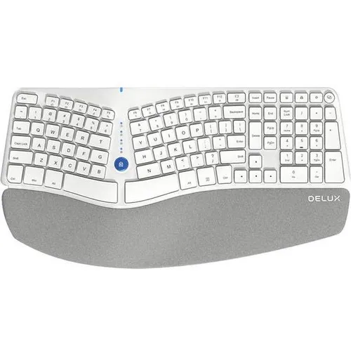 Produktbild Kabellose ergonomische Tastatur Delux GM901D BT+2.4G (weiß)