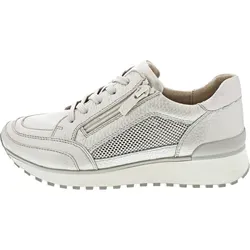 CAPRICE Damen Sneaker flach mit Reißverschluss - Beige (Pearl Nappa) - Damen-Sneaker mit AIRMOTION Sohlentechnologie für optimale Zirkulation und Federung. Wechselfußbett ermöglicht individuelle Anpassung für höchsten Komfort.