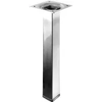 Hettich Tischbein 25 mm x 25 mm x 200 mm Edelstahl-Optik