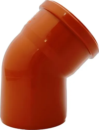 KG Bogen DN 110 45° PVC-U SN8 Winkel | Bogen mit Dichtung | für externe Entwässerungssysteme | Gummidichtung | Abwasser Installation |