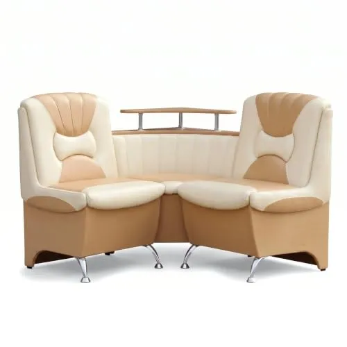 Eckbank klein mit Stauraum – 128 x 128 cm (beige-hellbeige, Kunstleder)