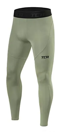TCA Herren Pro Performance Leggings, Kompressionshose, Sporthose, Lang - Hellgrün, S