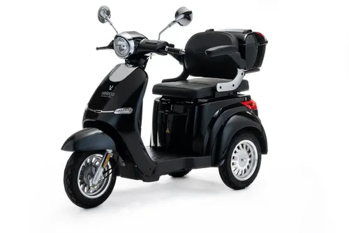 Veleco Cristal Elektromobil - 12 km/h Seniorenmobil - Eleganter Mobilitätsroller mit 1000-Watt-Elektromotor, sanfter Beschleunigung und hervorragender Federung für ein sicheres Fahrerlebnis auf allen Untergründen.