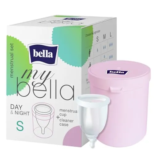 bella Menstruationstasse Größe S aus medizinischem Silikon mit Sterilisator