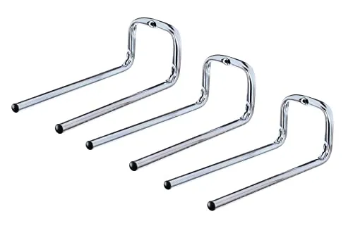 Alberts 800864 Wandhaken 3er Set | Doppelt gerade | Galvanisch blau verzinkt - Robuster Wandhaken aus galvanisch blau verzinktem Stahl, ideal zur Aufbewahrung. Belastbar bis 10 kg, perfekte Lösung für Ordnung und Sicherheit in jedem Raum.