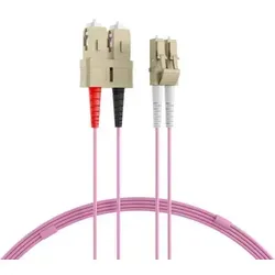 ProfiPatch Glasfaserkabel LWL Patchkabel Duplex LC-SC Multimode 50/125μ OM4 LSZH Lichtwellenleiter 15m