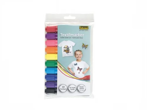 Produktbild Textilmarker farbig sortiert waschfest 2-5mm waschfest bis 40°C Marker 10