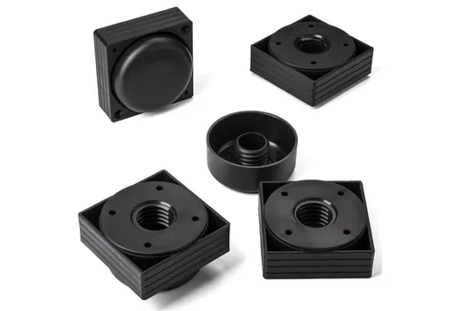 SO-TECH® Möbelfuß 8er Set Sofafüße HOTEL eckig Höhe verstellbar 25 - 35 mm