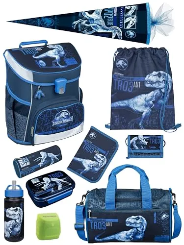 Scooli Campus Fit Schulranzen Set mit Jurassic World Design
