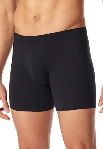 Schiesser Herren Shorts - Premium Cotton Boxershorts, schwarz - Herren-Boxershorts aus hochwertiger Baumwolle für höchsten Tragekomfort und optimale Passform.