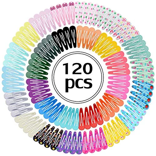 Stk Haarspangen Mädchen Haarklammern Metall Haarclips Bunt Barrettes Set (30 Zeichentrickfarben mit je 4 stk) Hairclips 120