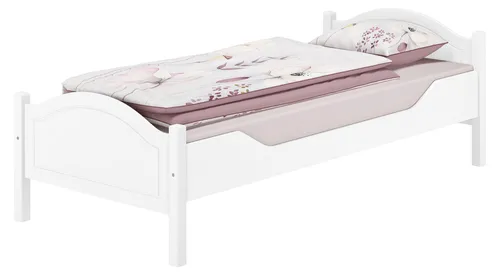 Erst-Holz Einzelbett Kiefer weiß 100x200