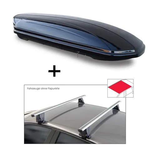 VDP Dachbox VDPMAA580 mit Dachträger für Volvo V40 (1995-2012) - Praktische Dachbox mit 580 Litern Volumen, ideal für zusätzlichen Stauraum auf Reisen. Inklusive Dachträger für einfache Montage und sicheren Transport.