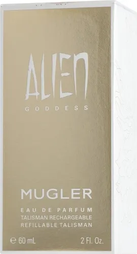 Thierry Mugler Alien Goddess Edp Spray - Damenduft mit blumigen Noten von Jasmin und Vanille, in einer nachhaltigen, nachfüllbaren Talisman-Flasche für ein elegantes, göttliches Erlebnis.