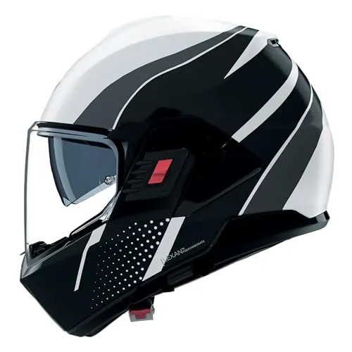 Nolan N120-1 Fluente Klapphelm in Schwarz-Weiß, Größe L in schwarz von Nolan