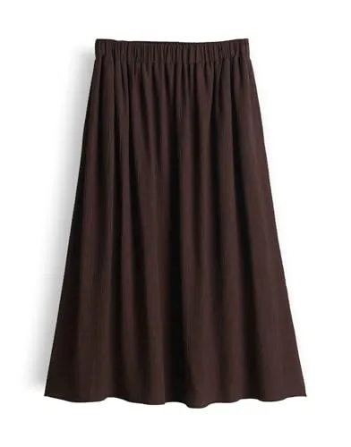 OPUS Damen Midirock mit Crinkle Struktur in Coffee Bean, Größe 34 - Der OPUS Damen Midirock vereint modernes Design mit zeitloser Eleganz. Ideal für Büro und Freizeit, sorgt die hochwertige Crinkle Struktur für einen stilvollen Look und angenehmen Tragekomfort. Perfekt kombinierbar!