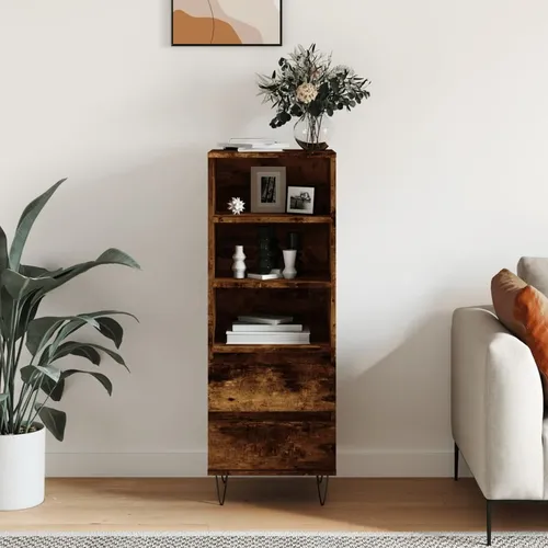 vidaXL Highboard Räuchereiche 40x36x110 cm