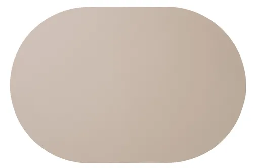 ASA Selection Lederoptik Tischset oval, stone in grau von ASA