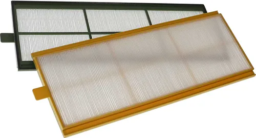 vhbw Filterset kompatibel mit Wernig G90-380, G90-550, G90-500 Lüftungsgerät - Luftfilter G4 / F7 (2 Stück), 50 x 16 x 1 cm, Weiß / Gelb / Grün