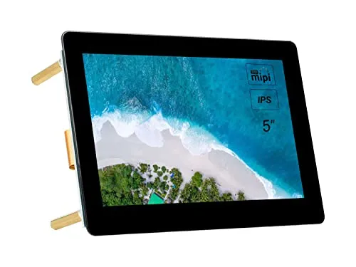 Zoll Touchscreen für Raspberry Pi DSI LCD IPS Bildschirm 800×480 Kapazitives Touch Display Unterstützt Raspberry Pi 4B 3B+ 3 3B 2B B+  Kompatibel mit RasPi OS/Ubuntu/Kali/WIN10 IoT/Retropie 5